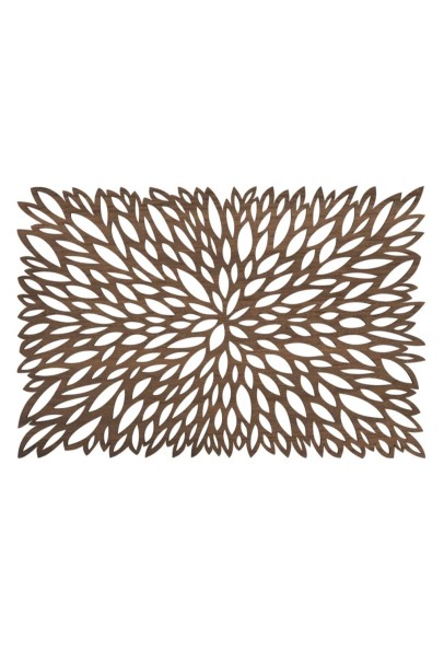Leaf Inspired Brown Wooden Mat Leaf Inspired Brown Wooden Mat